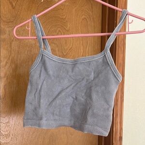 Striped Gray Women's Crop Top